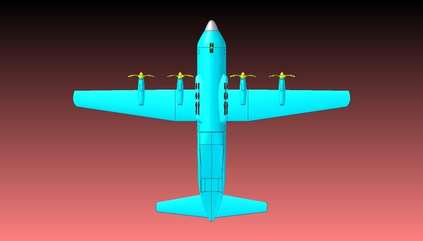 dwg c-130j aircraft solid assembly - C-130J (Rev) Aircraft Solid Assembly Model by RodgerSaintJohn